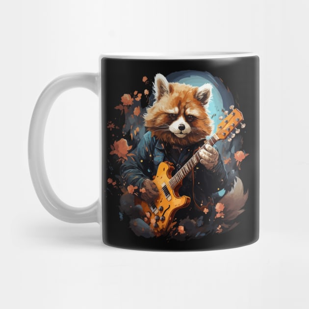 Red Panda Playing Guitar by JH Mart